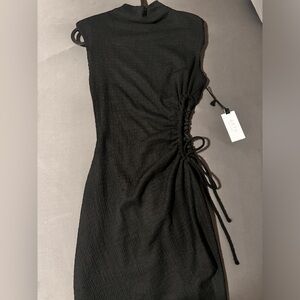 Astr Strapless Black Dress